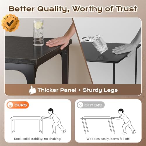 Huuger 71 x 31.5 inch Desk with Power Outlets & 0.95 Inch Thicker Desktop - Image 3