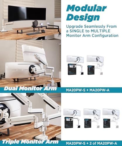 ULTRARM Heavy Duty Monitor Arm for Ultrawide Curved Monitors Modular Design - Image 6