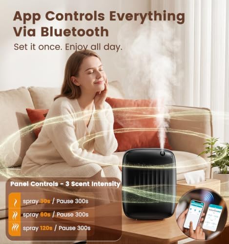 Ziweo Waterless Essential Oil Diffuser, 3000sq.ft - App & Panel Control - Image 2