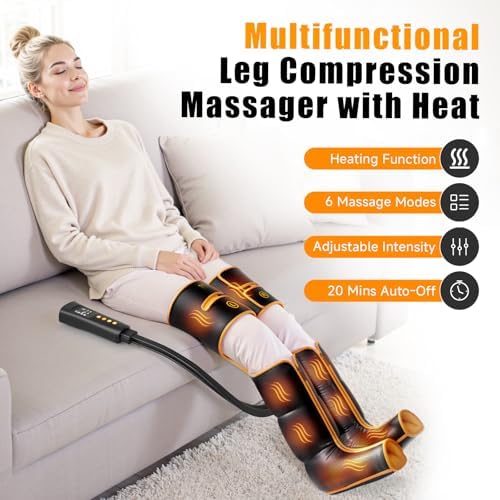 Leg Compression Massager with Heat for Circulation and Pain Relief - Image 2