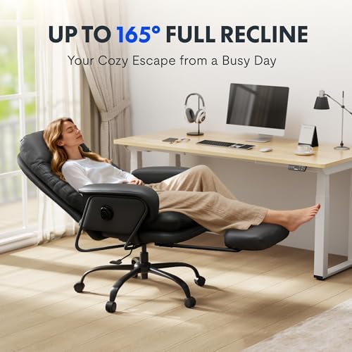 FLEXISPOT Multi-Task Ergonomic Office Chair with Footrest, Black, HC4 - Image 5