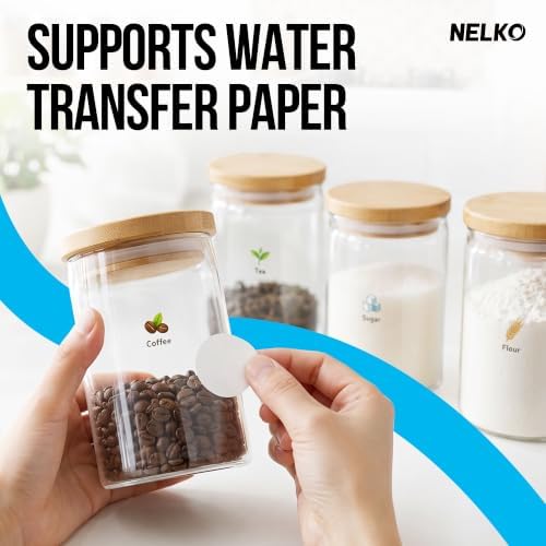 Nelko Flow Photo Printer, 2x3 Portable Inkjet Printer for Sticker, Magnetic, Water Transfer & Heat Transfer Paper, Bluetooth Compatible with iOS & Android, App Editing, Charcoal - Image 6