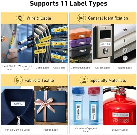SUPVAN G15M Mini Portable Label Maker with 4 Tapes & Carrying Case - Image 2