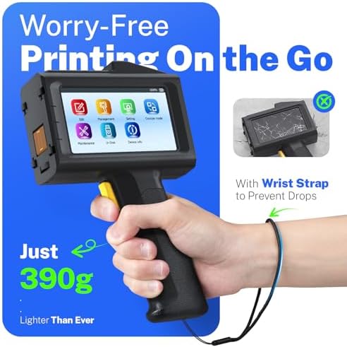 0.5 Inch Print Height Intelligent JC01 Handheld Inkjet Printer (Black) - Image 2