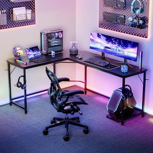 DUMOS 66" L Shaped Gaming Computer Desk, Sturdy Corner Table - Image 2