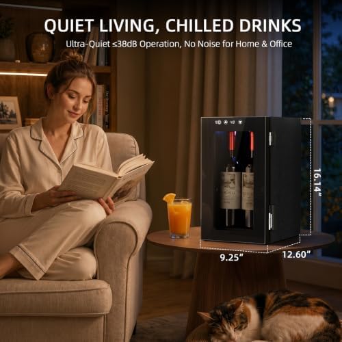 Antarctic Star Wine Cooler, 0.4 Cu. Ft. Portable Mini Wine fridge - Image 5