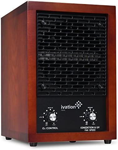 Ivation 5-in-1 HEPA Air Purifier, Ozone Generator, 3,700 Sq Ft, Cherry Wood by Ivation