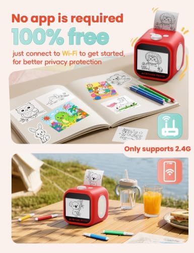 AI Sticker Maker for Kids, Voice‑to‑Sticker Printer Box with Touchscreen - Image 4