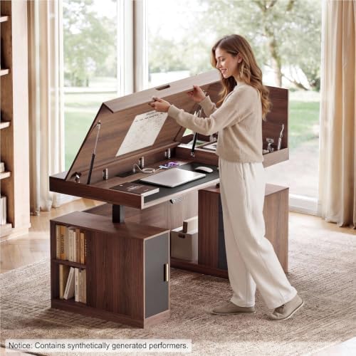 ModernMate 63" Executive Standing Desk with Hidden Storage, 3 Drawers - Image 3