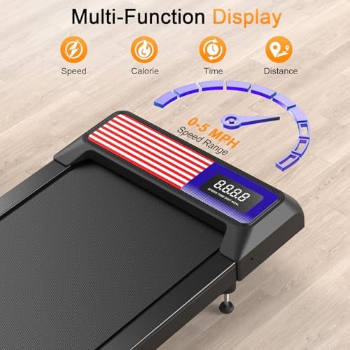 Under Desk Treadmill with Incline and Handlebar | Compact Treadmill，Perfect for Running, Walking & Under-Desk Use，Quiet Operation for Home or Office - Image 3