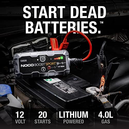 NOCO Boost GB20 500A UltraSafe Jump Starter, 12V Lithium Battery Booster - Image 2