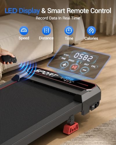 LONTEK 15% Incline Walking Vibration Pad Portable Under Desk Treadmills - Image 5