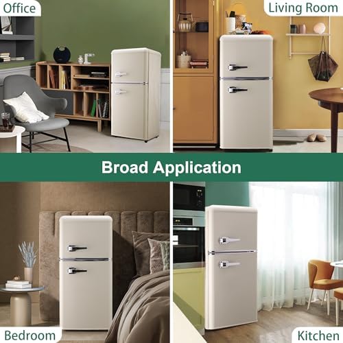 Retro Mini Fridge with Freezer 4.0 Cu. Ft, Small Refrigerator Dual Door - Image 7