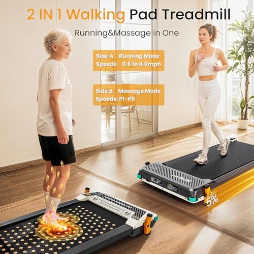 AKLUER Walking Pad with Incline - Dual-Sided 2 in 1 Under Desk Treadmill - Image 2