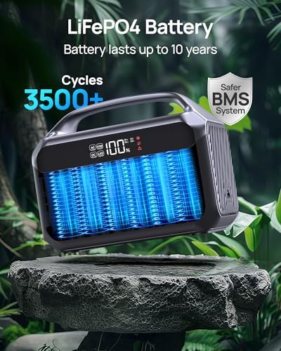 DaranEner Portable Power Station 600W with Bag, 288Wh (90,000mAh) LiFePO4 Battery Backup, 2×600W (1200W Surge) AC Outlets, 2.2H Fast Recharge, Solar Generator for Camping, RV, Travel, Home Emergency - Image 5