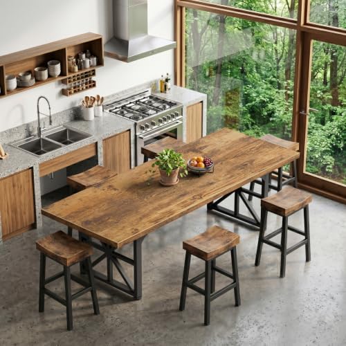 71" Executive Desk, Large Office Computer Table for Home Work, Rustic Brown - Image 6