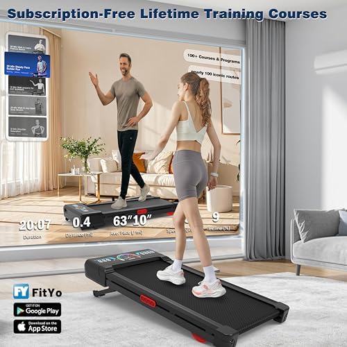 Walking Pad Treadmill 12% Auto Incline, Under Desk Treadmill - Image 3