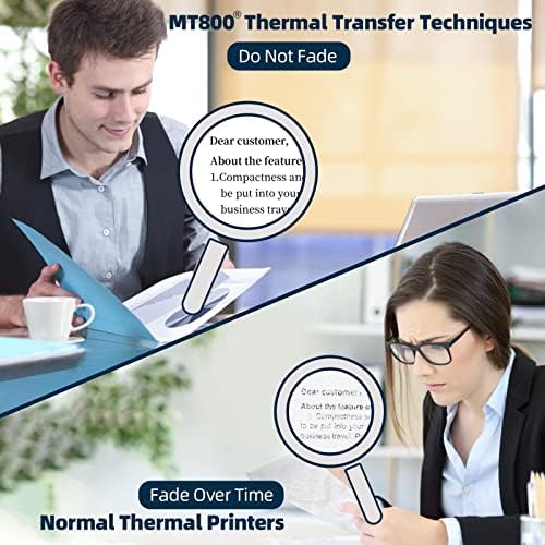 HPRT MT800 Portable Printer Wireless for Travel Bluetooth Android iPhones Laptops Printing with Case (MT800-Black) (Renewed) - Image 3