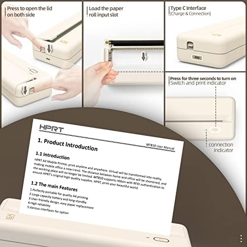 HPRT Wireless Portable Printer - Bluetooth Thermal Printer for Travel - Image 5
