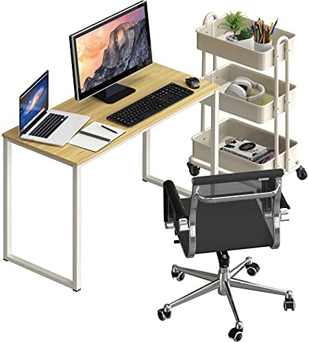 SHW Mission 32-Inch Home Office Computer Desk, Oak - Image 5