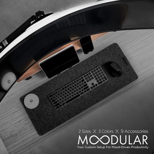 ULTRARM Moodular Wooden Monitor Stand Desk Organizer, Standard 33.4" Walnut - Image 2