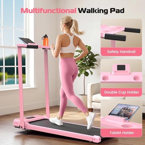 ANCHEER Incline Walking Pad with Handle Bar, Foldable Treadmill-Home/Office - Image 4