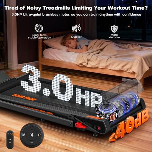 Treadmill with Speaker, 6-in-1 7.5MPH Foldable Treadmill for Home with App Compatible, Walking Pad with 10% Incline, LED Display, 3.0HP Brushless Drive, 350 LB Weight Capacity, 12 HIIT Programs - Image 6