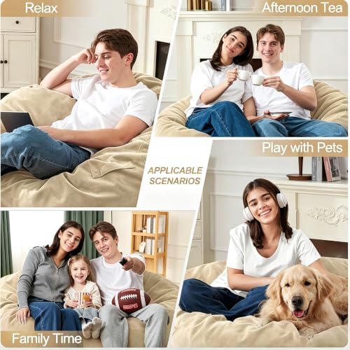 4FT Big Bean Bag Chairs for Adults,Beanbag with Washable Cover - Image 5