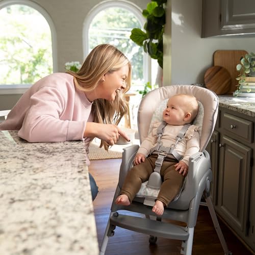 Ingenuity Trio Foldaway 6-in-1 Baby High Chair, 6 Ways to Use, Toddler Chair, Foldable Legs, 6M-5Y - Endless Blooms - Image 3