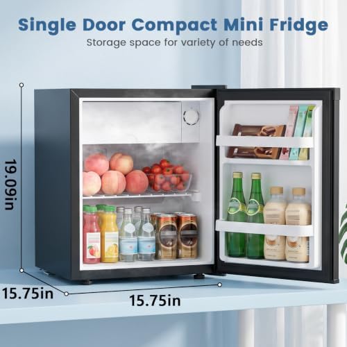 Kismile 1.3 Cu.Ft Mini Fridge with Freezer, Compact Refrigerator for Dorm - Image 3