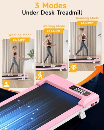 Walking Pad with Incline,Treadmill Pad 2.5 HP Quiet Under Desk Treadmills 8% Incline,330 lb Capacity Portable Walking Pad for Home and Office Walking - Image 2