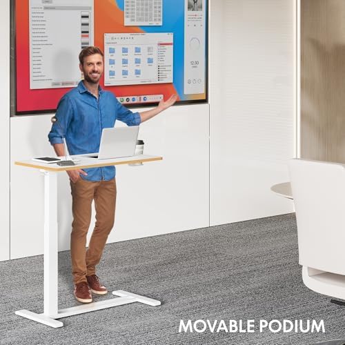 FLEXISPOT H7 32" Pneumatic Height-Adjustable Overbed Table with Wheels - Image 2