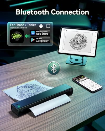 Phomemo M08F Tattoo Stencil Printer, Bluetooth, Wireless, Thermal, Portable - Image 3