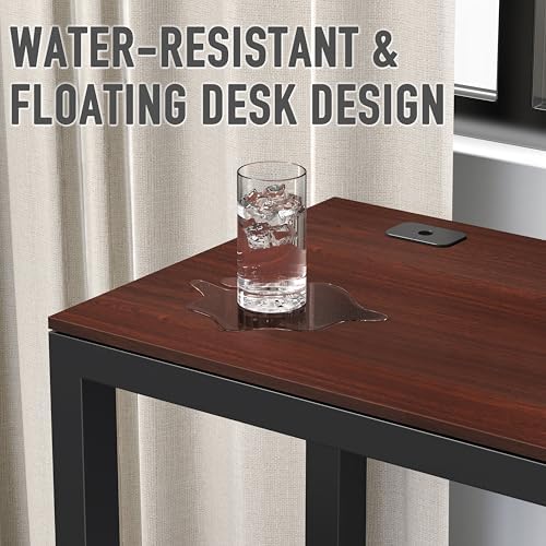 SHW 55-Inch Commercial-Grade Office Computer Desk, Cherry - Image 5