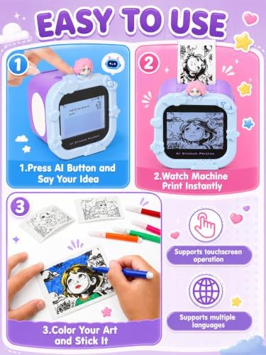 AI Sticker Printer for Kids, Frozen Toys for Girls - Image 2