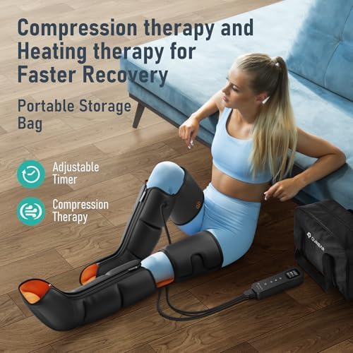 QUINEAR Leg Massager with Compression, 3-in-1 Foot Calf & Thigh Massager and Compression Therapy with Timer, Leg Massage Boots for Circulation and Pain Swelling Edema Relief, FSA-HSA Eligible - Image 3