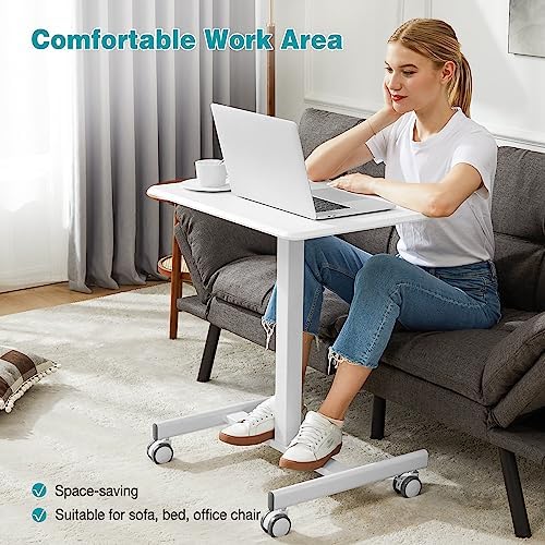 DUMOS Small Standing Desk with Wheels, Laptop Desk, 19 Inch - Image 6