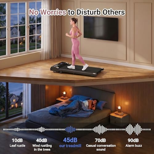 FUNMILY Walking Pad Treadmill Under Desk, 3.0HP Small Treadmill for Home/Office, 2026 Upgrade 3-in-1 Mini Treadmills with Remote Control, LED Display, 300 LBCapacity, No Assembly Required - Image 3