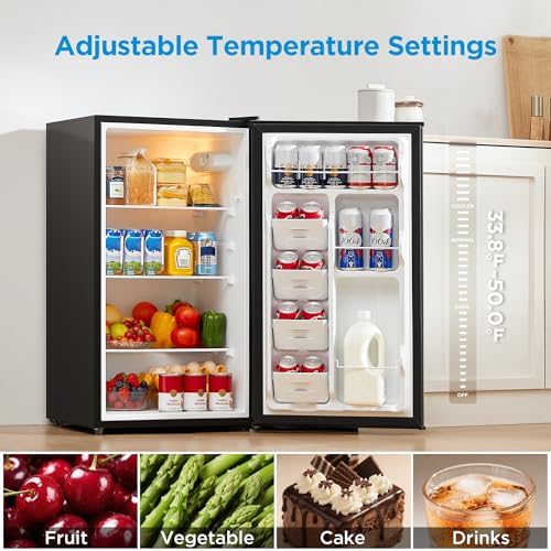 Midea 3.3 Cu.ft Mini Fridge, Energy Star Certified, Low Noise for Office - Image 3