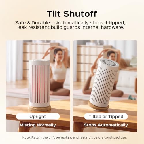 Waterless Diffuser for Essential Oil with 7-Color Light for Home, White - Image 6