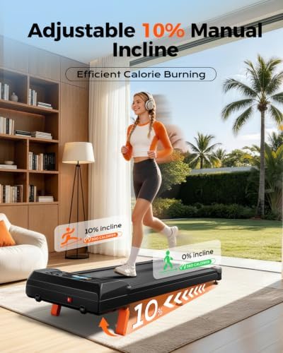 YUEJIQI Walking Pad with Incline, Under Desk Treadmills for Home - Image 2