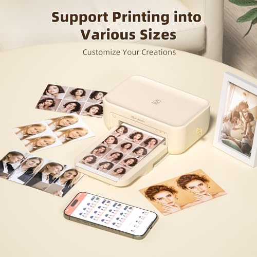 HPRT CP4100 Photo Printer - Plus 4x6 Bluetooth Instant Picture Printer with 20 Sheets & Ribbon - Wi-Fi, Premium Dye Sublimation - 300 DPI Display Resolution - Editing App for Fun, Creative Photos - Image 4