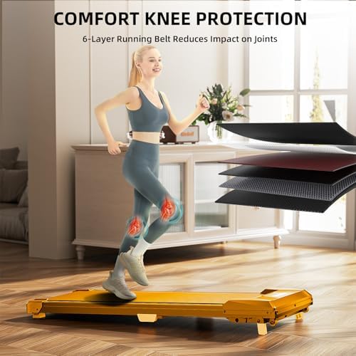Walking Pad Treadmill, BestGod Incline Under Desk Treadmill 330lbs Capacity, 2.5HP Portable Treadmills for Home, Compact Treadmills Mini Running Machine with Remote Control - Image 2