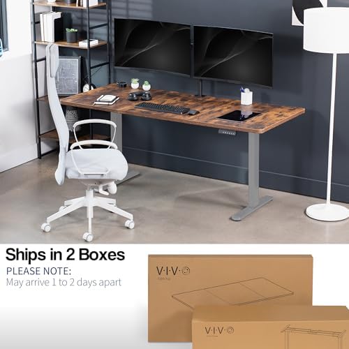 VIVO Rustic Vintage Brown 71 x 30 in Standing Desk, DESK-KIT-E2G7N - Image 5