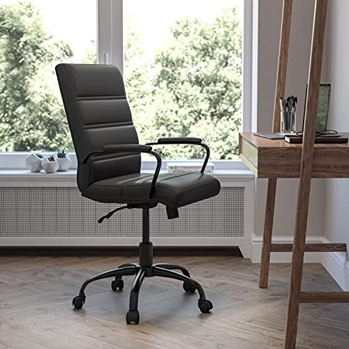 Flash Furniture Mid-Back LeatherSoft Executive Office Chair, Black/Black - Image 2
