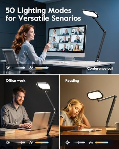 LitONES Dual-Side LED Desk Lamp with Clamp, Soft Light with Stepless Remote - Image 4