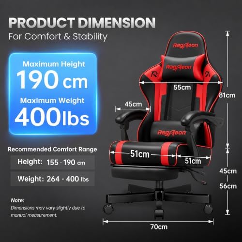 Gaming Chair for Adults Gamer Game Ergonomic PC Chair, 7-Point Support - Image 3