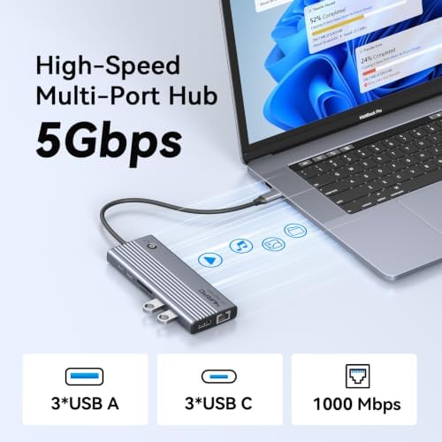Laptop Docking Station 3 Monitor 4K, 14-in-1 USB C Docking Station - Image 5