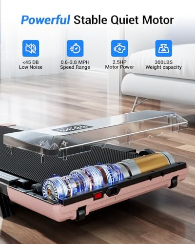 Superun Walking Pad with 6% Incline, 2.5HP Treadmill, 0.6-3.8 MPH, 300 lbs - Image 3