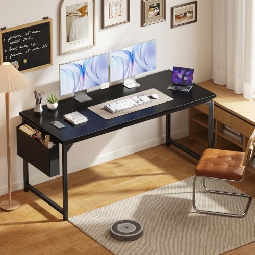 OLIXIS Computer Desk, 63 Inch Gaming Desks for Home Office Small Spaces - Image 2